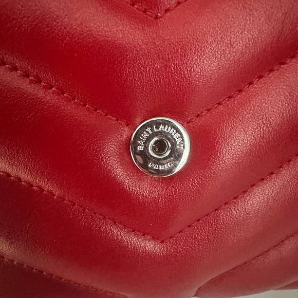 Yves Saint Laurent Red Quilted Clutch - Picture 3 of 4